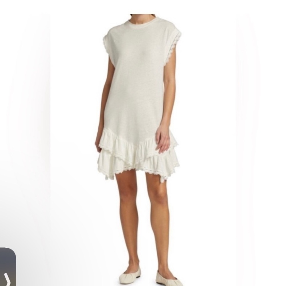 NWOT Derek Lam Crosby Jay Ruffle Hem Dress  Size Medium